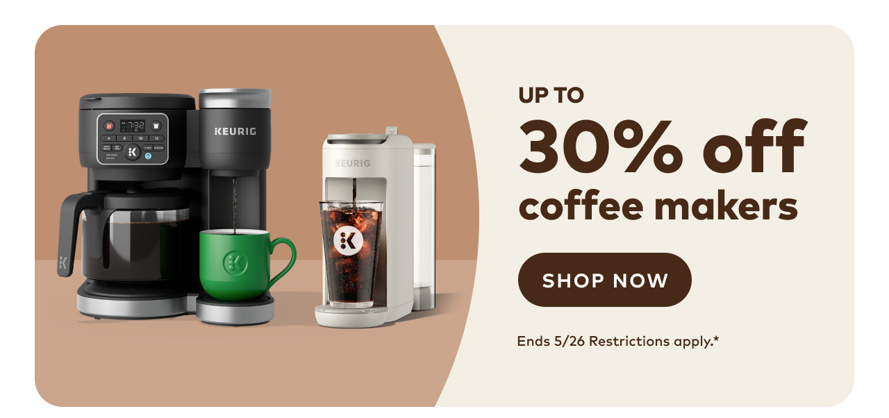 Up to 30% off coffee makers with code MAYFLAVORFEST