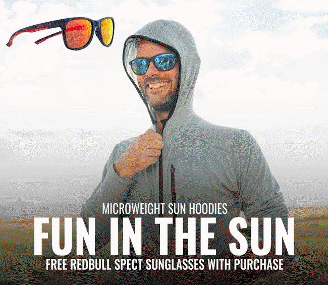 Free Redbull Spect Sunglasses with the purchase of a sunhoodie 