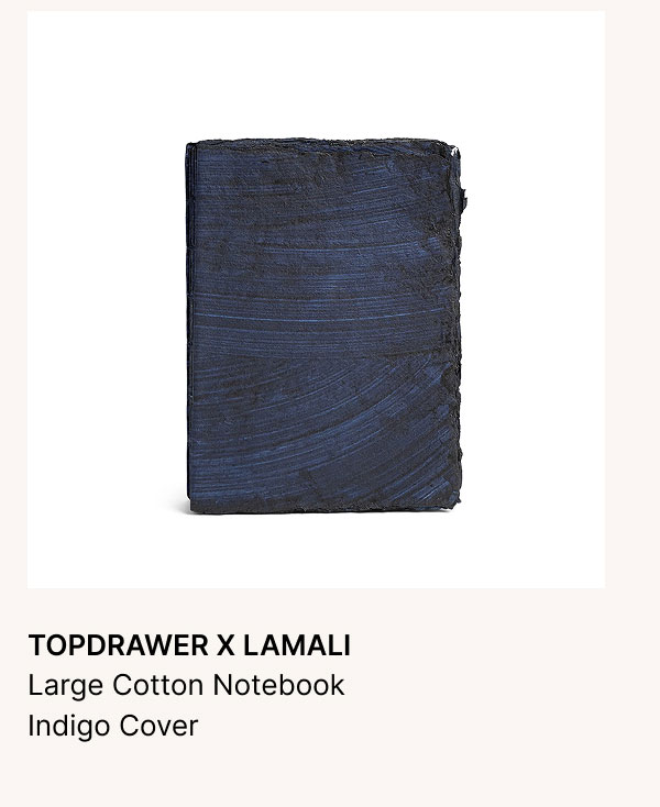 TOPDRAWER X LAMALI Large Cotton Notebook Indigo Cover