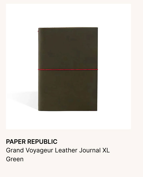 PAPER REPUBLIC Grand Voyageur Leather Journal XL Green