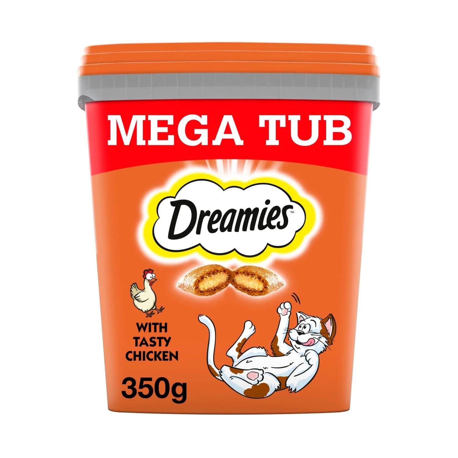 Image of Dreamies Cat Treats Mega Tub - 350g Chicken