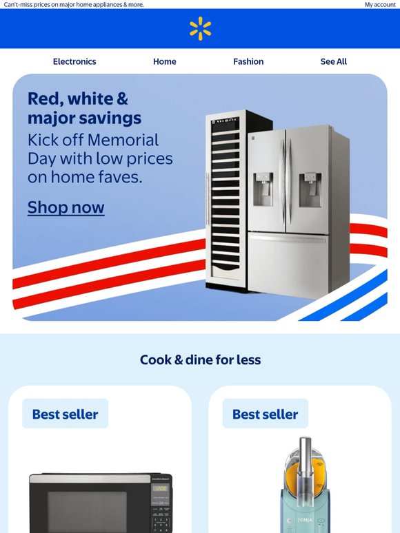 Memorial Day savings start now! ❤️🤍💙