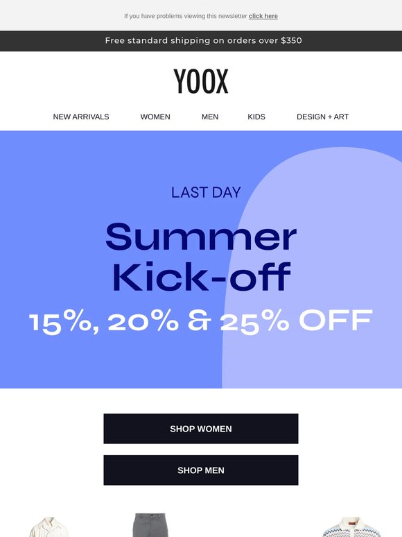 Up to 25% OFF ends today!