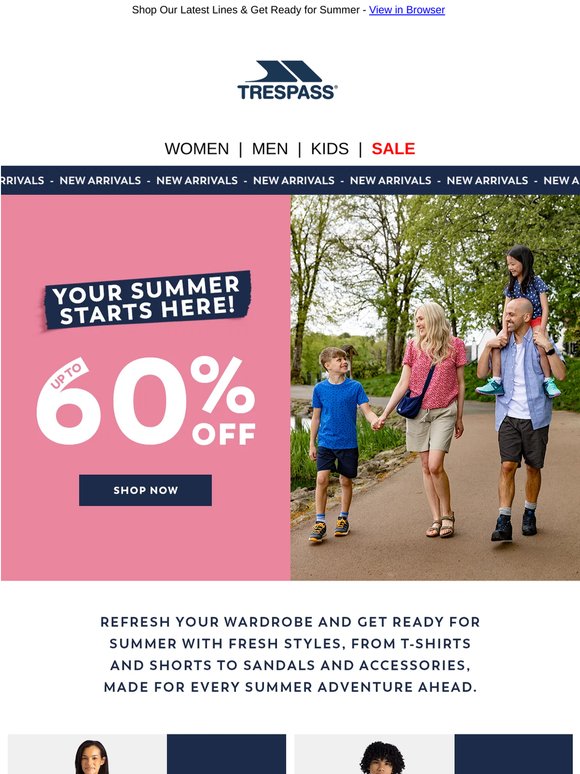 Up to 60% Off New Summer Styles
