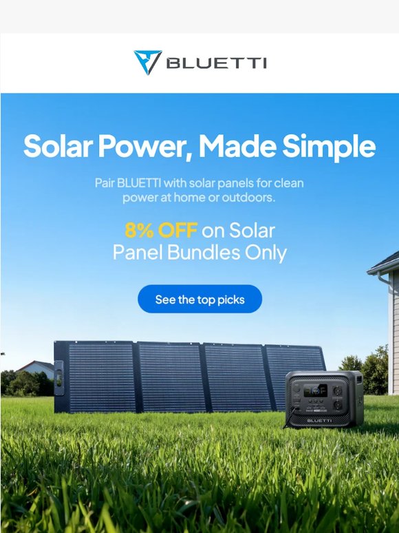 Go Solar with BLUETTI |  Save 8% on Solar Panel Bundles