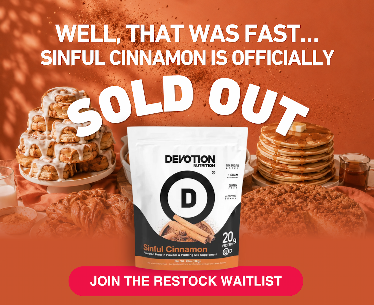 Sinful Cinnamon Flavor Protein Powder