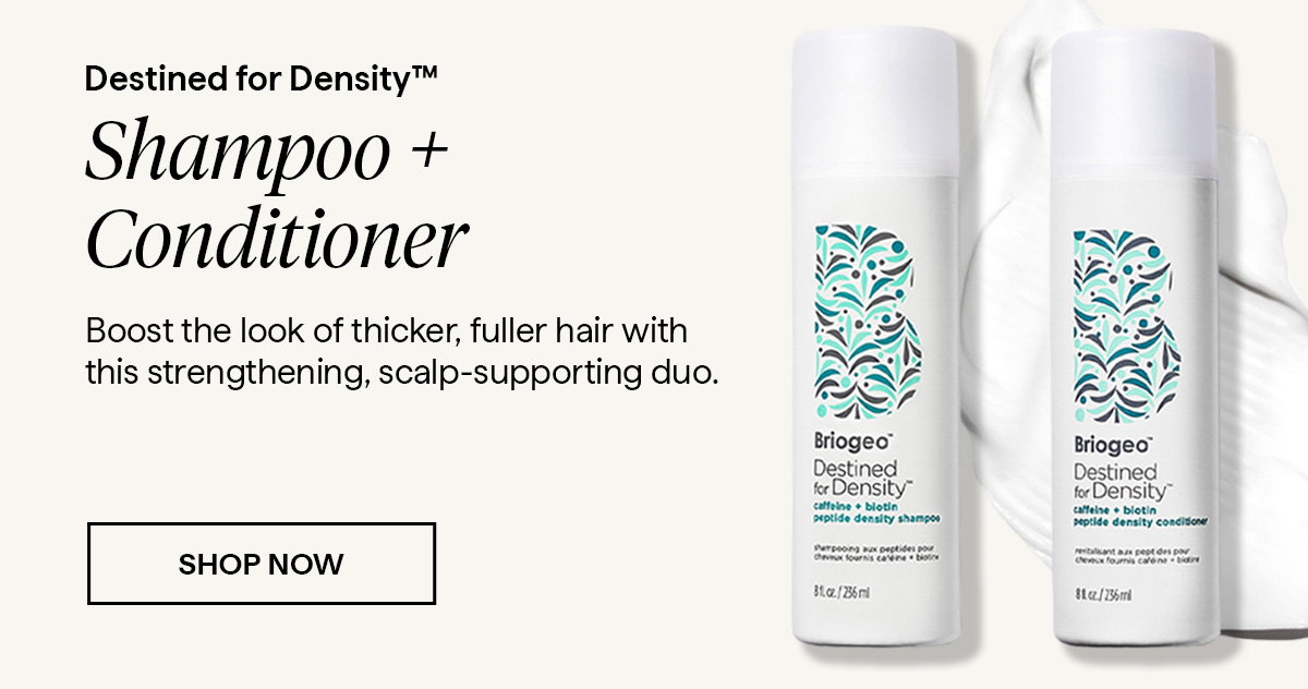 Boost the look of thicker, fuller hair with this strengthening, scalp‑supporting duo.