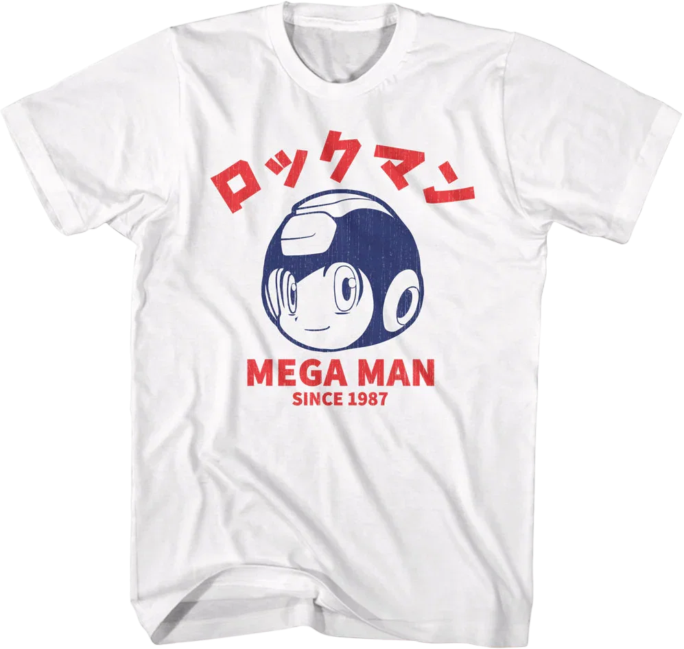 Japanese Text 1987 Mega Man T-Shirt