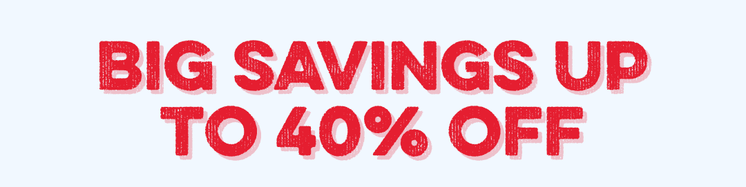 Up to 40% Off