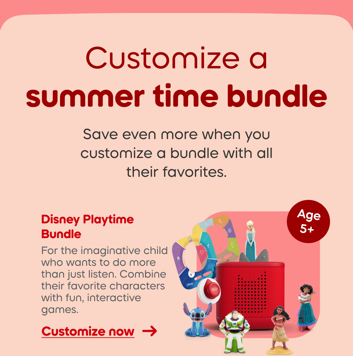For the imaginative child who wants to do more than just listen. Combine their favorite characters with fun, interactive games.