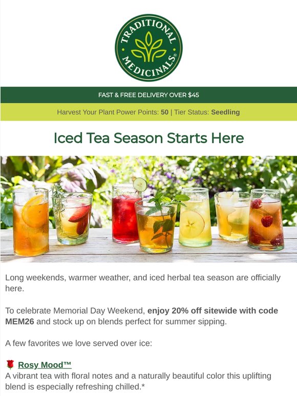 Don’t Miss 20% Off Our Favorite Summer Teas 🍵