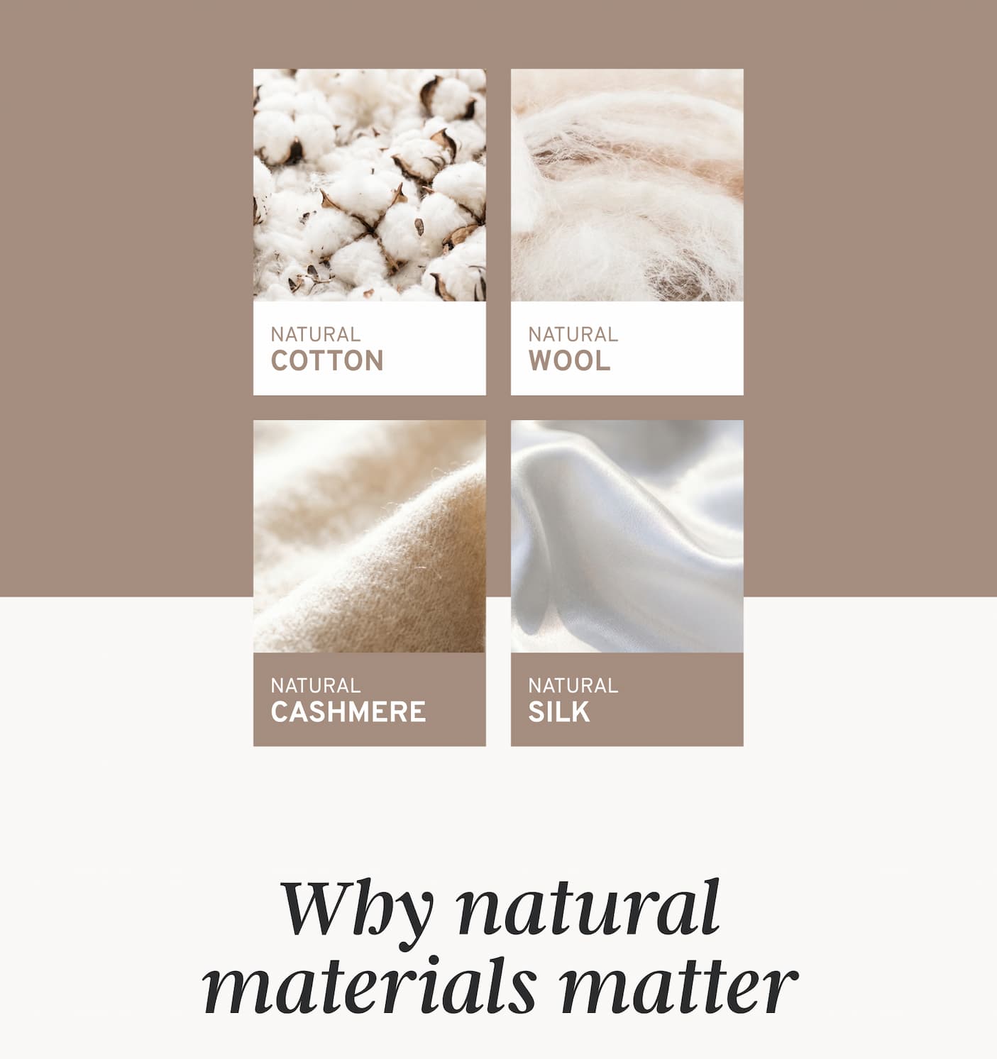 Why natural materials matter