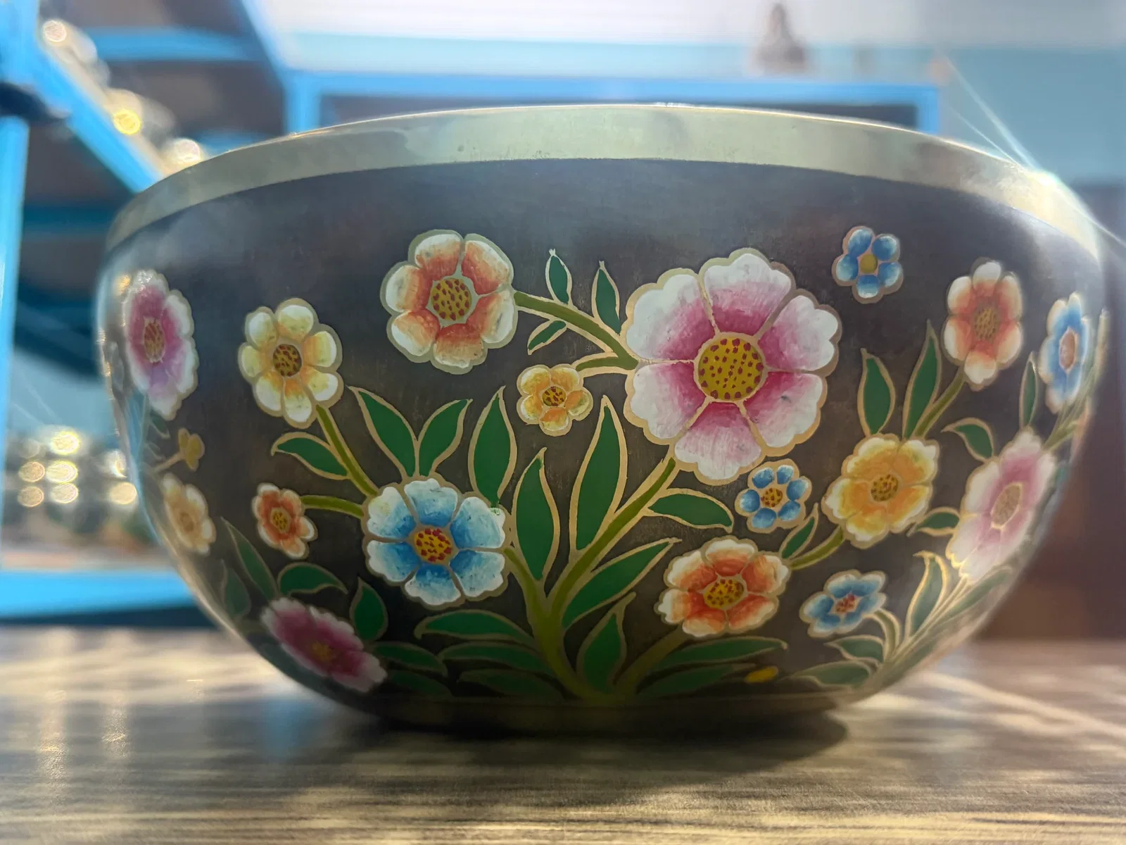The Meadow Bowl hand-painted singing bowl