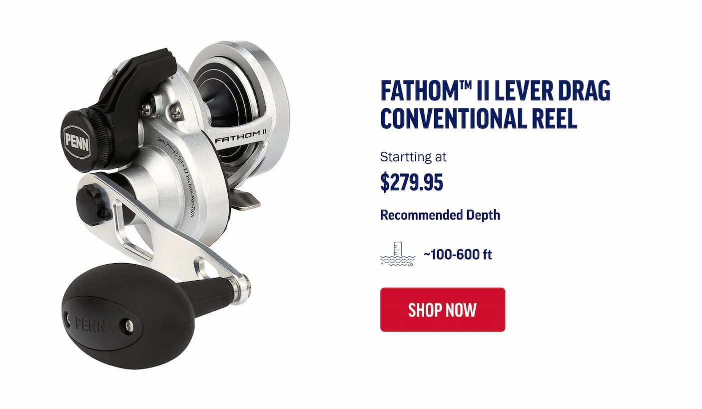 Fathom II Lever Drag Conventional Reel