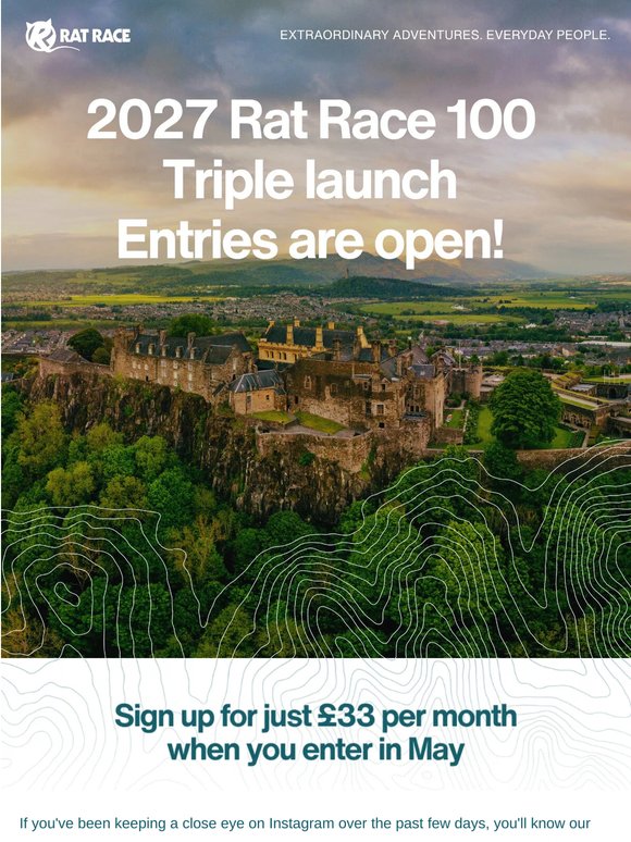 2027 Rat Race 100 entries open! 🏰