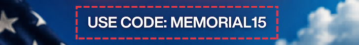 USE CODE: MEMORIAL15