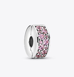 Pink Pavé Clip Charm
