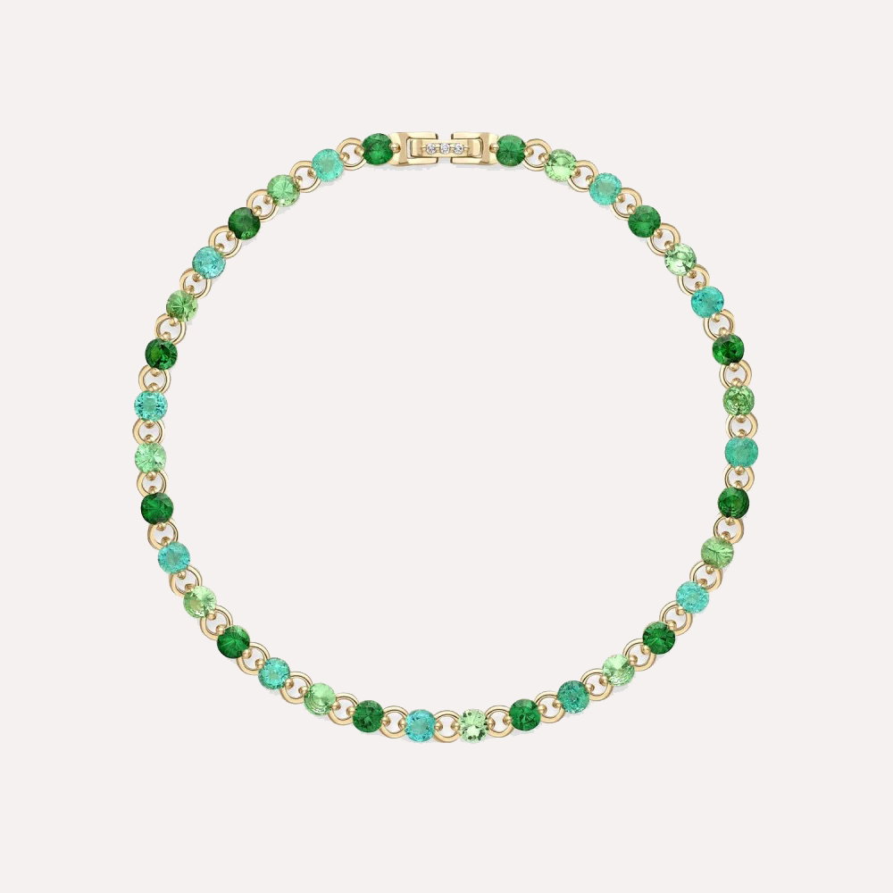 Shuga 3mm Green Precious Gemstone Tennis Bracelet