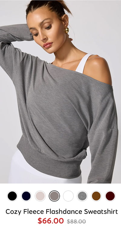 Shop Cozy Fleece Flashdance Sweatshirt