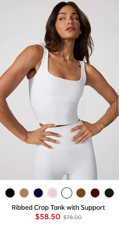 Shop Ribbed Crop Tank with Support