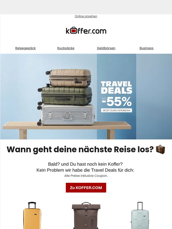 Travel Deals bei Koffer.com 🧳