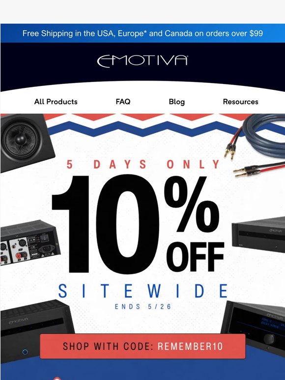 FLASH SALE 🔊 10% Sitewide for Memorial Day