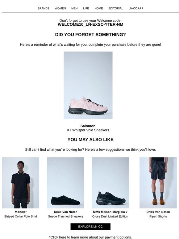 Don’t Forget! There’s Still Items Left In Your Basket