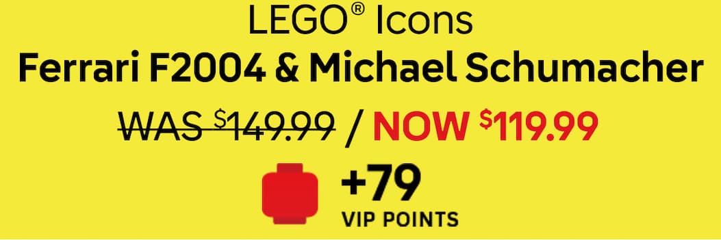 LEGO® Icons Ferrari F2004 & Michael Schumacher
