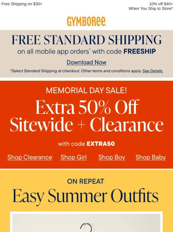 Hurry! Extra 50% Off Everything (Including Clearance)