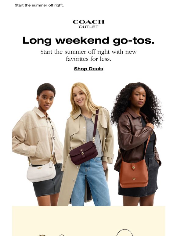 Bags for the long weekend (and beyond).
