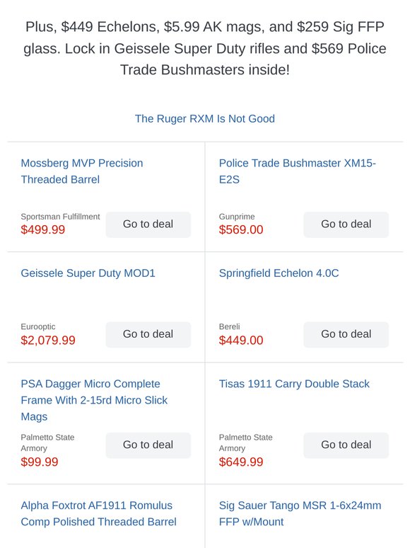 🔥Memorial Day Best Sellers: $499 Mossberg 308s, $189 Bulk 9mm & BOGO Gas Masks