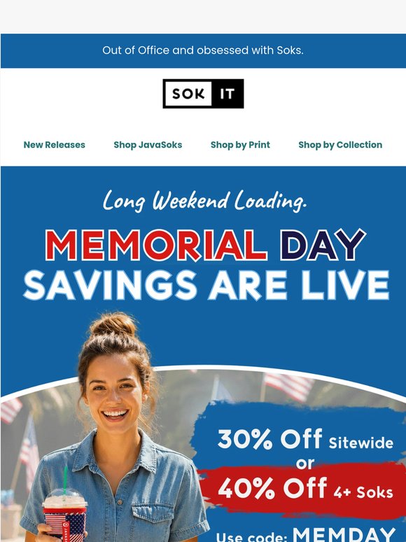 Long Weekend = Big Savings 🏖️ 30% Off Sitewide