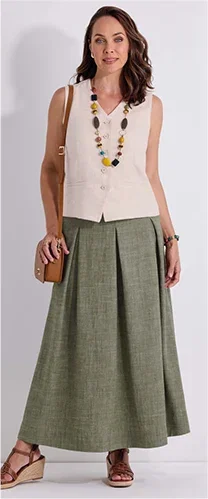 Linen-enriched Skirt