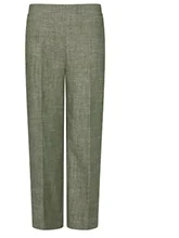 Wide Leg Linen-blend Trousers