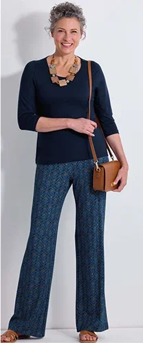 Wide Leg Linen-blend Trousers