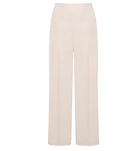 Wide Leg Linen-blend Trousers