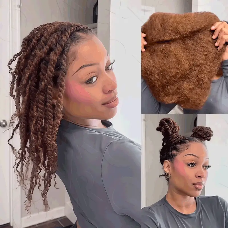 Image of P3G5|Mix #4/30 Afro kinky Bulk Human Hair