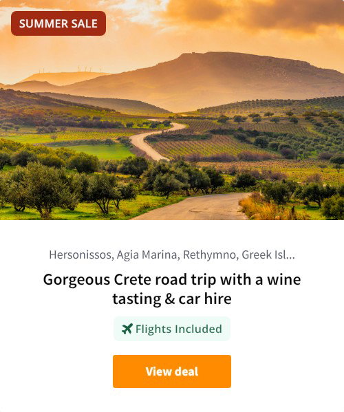 Gorgeous Crete road trip with a wine tasting &amp; car hire