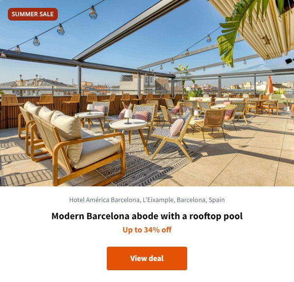 Modern Barcelona abode with a rooftop pool