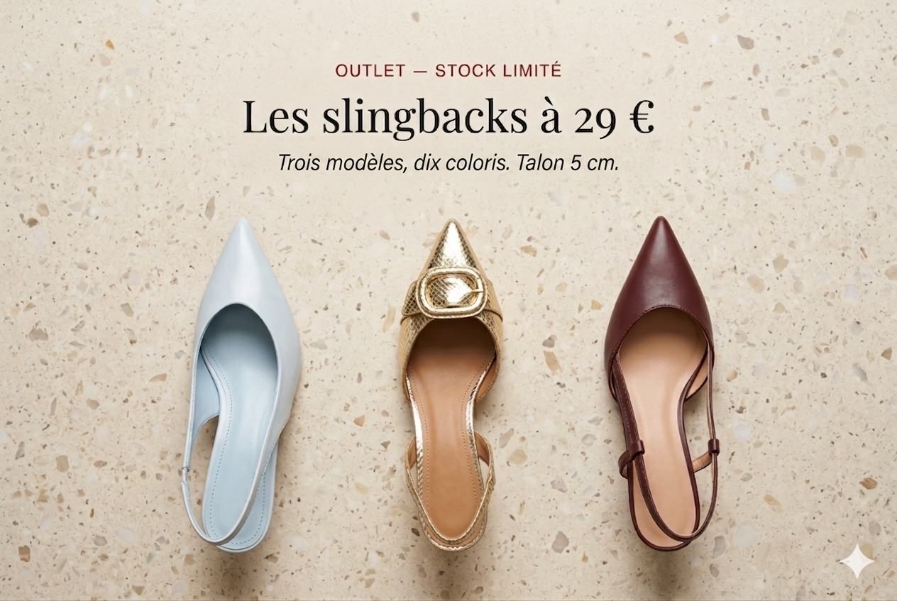 Outlet — Slingbacks à 29 €