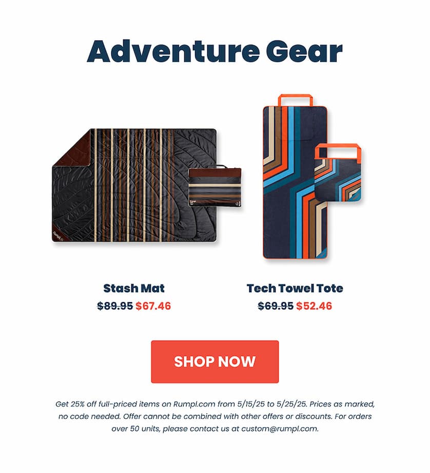 Save 25% off ground mats and towels
