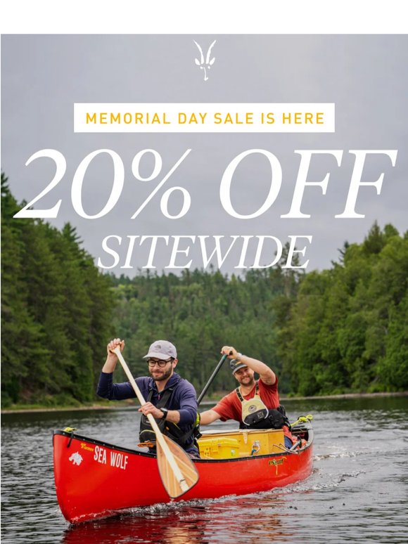 Memorial Day Sale: 20% Off