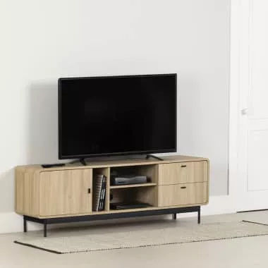 Meuble télé Mezzy avec porte et tiroirs