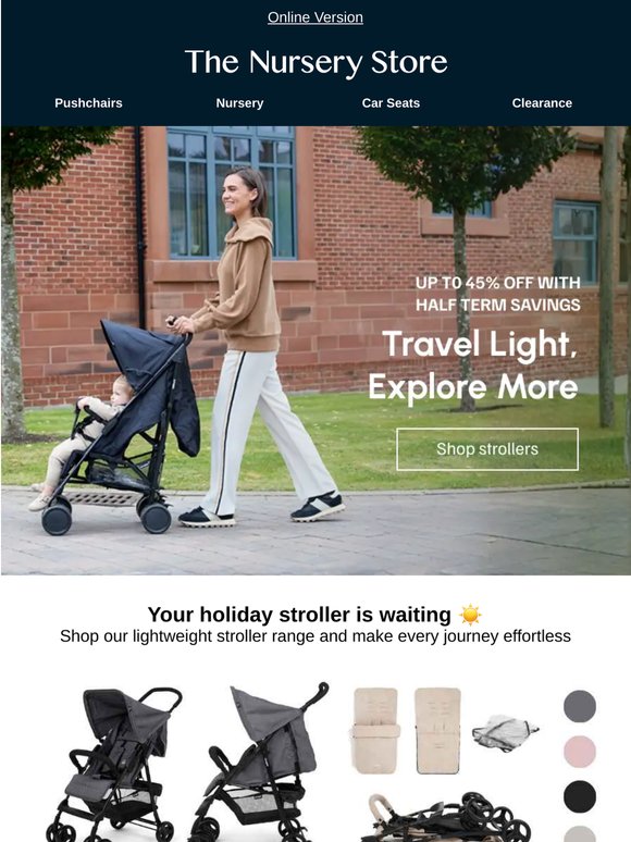 Get Holiday Ready | Up to 40% off travel cots