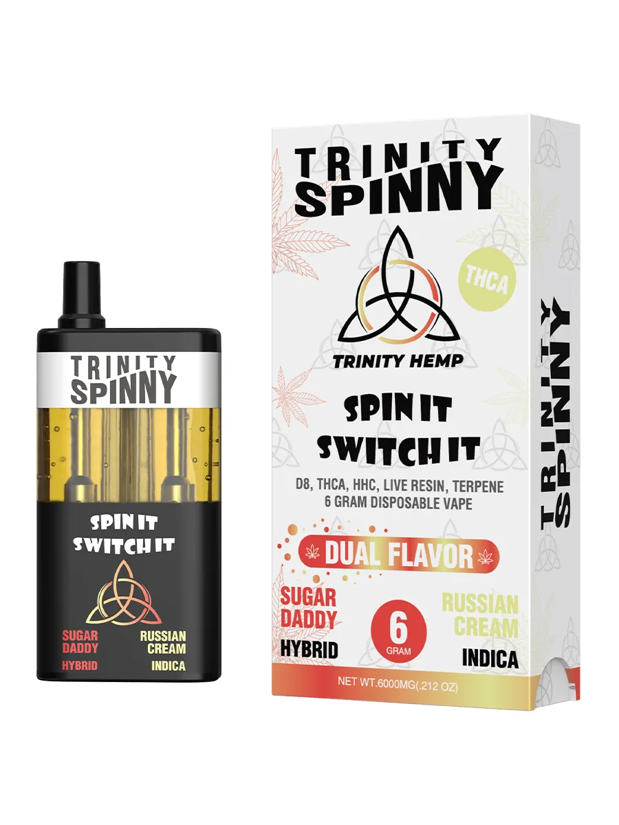 Image of Sugar Daddy | Russian Cream Trinity Spinny Dual Flavor THCA Vape 6G