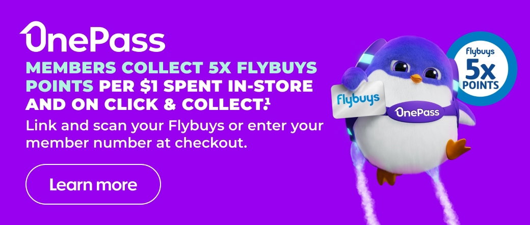 OnePass Members collect 5x Flybuys points1