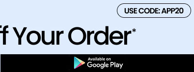 ENDS SOON APP EXCLUSIVE Extra 20% Off Your Order* Use Code: APP20 GOOGLE PLAY
