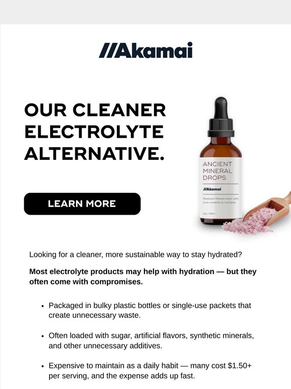 Our cleaner electrolyte alternative.