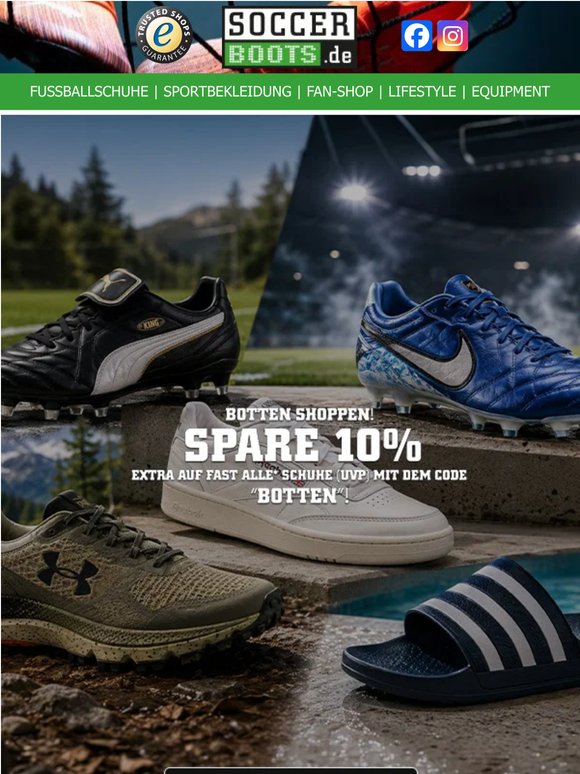 Spare 10 % Extra auf fast alle Schuhe mit dem Code "BOTTEN"
