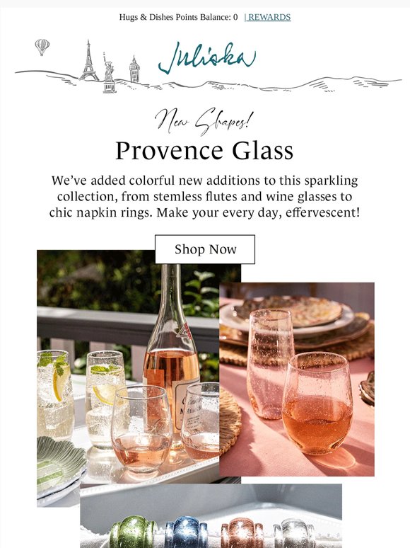 NEW Provence Glassware